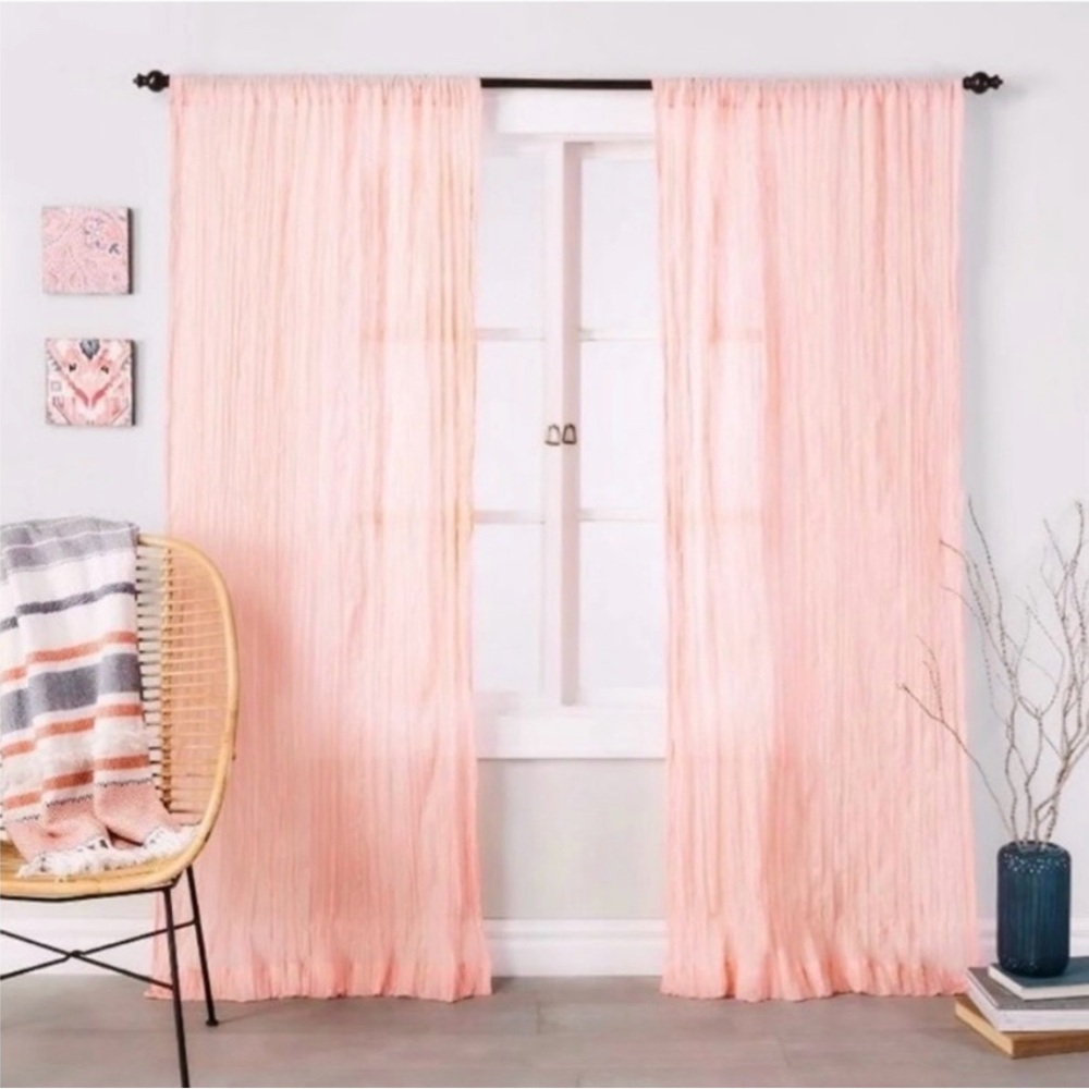 Opalhouse (2) Cool Melon Crushed Curtain Panels